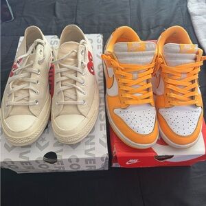 Nike Dunk Low & Low Top CDG Converse BUNDLE!